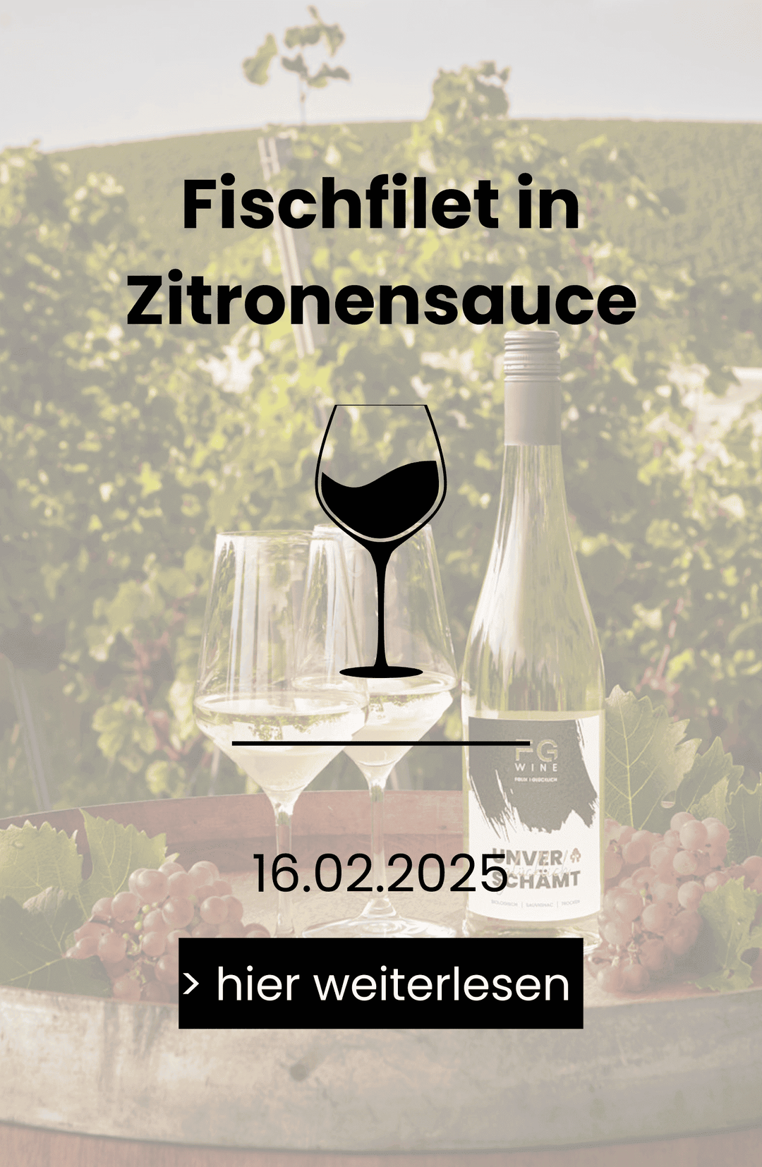 Leckeres Gericht mit meinem Weißwein Sauvignac