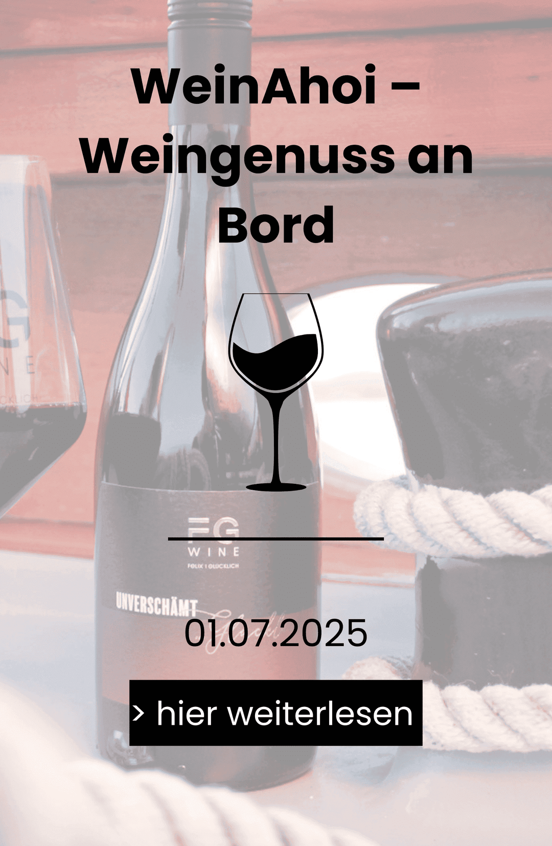 WeinAhoi – Weinprobe an Bord